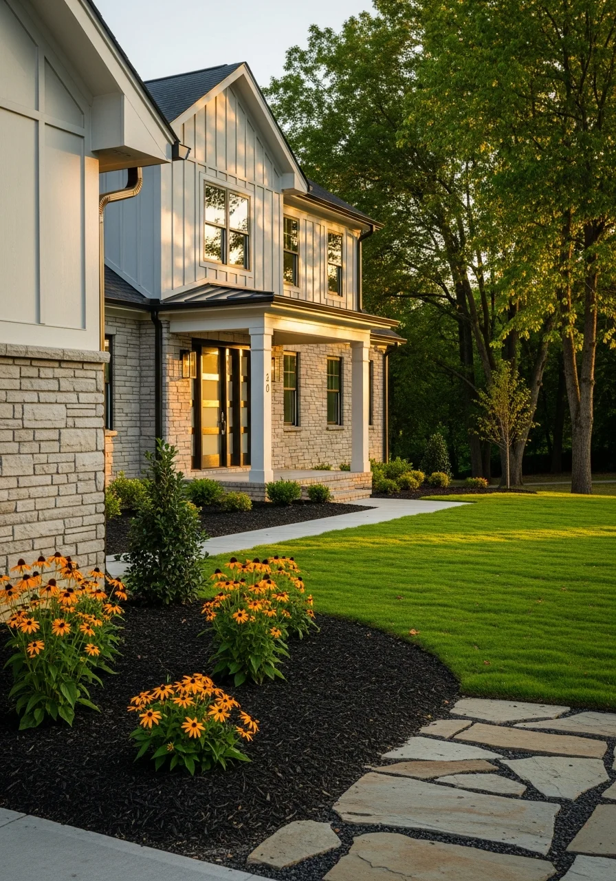 Brentwood home exterior showcasing updated features and professional landscaping.