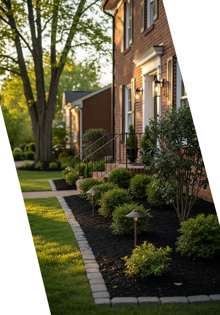 Nashville home exterior with updated landscaping and well-maintained entry.